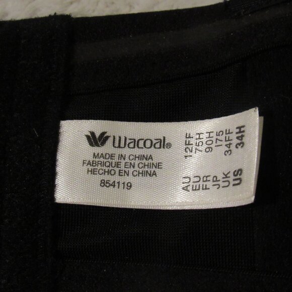 Wacoal Black Bra 34H USED - Picture 4 of 5